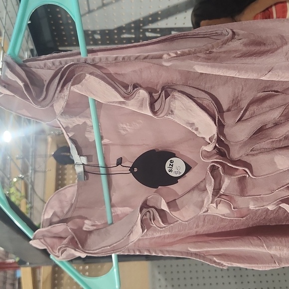 Violet Light Pink Ruffle Top Small - Picture 4 of 10